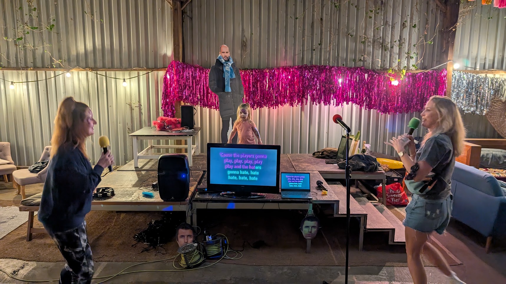 Karaoke on the stage